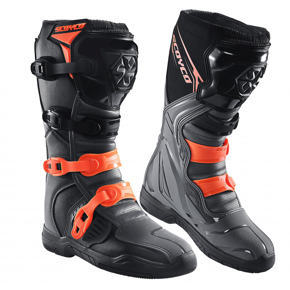 Ботинки эндуро Scoyco MBM009.2 TWL edition (серо-оранжевый)