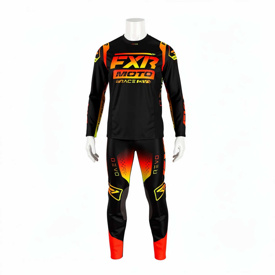 Мотокостюм FXR moto Черный/Красный