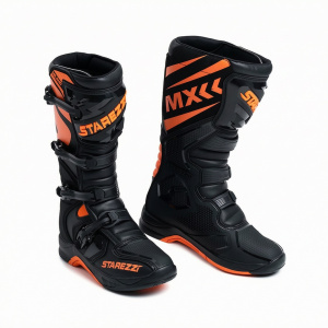 Мотоботы STAREZZI MILANO,  BLACK/ORANGE (45)
