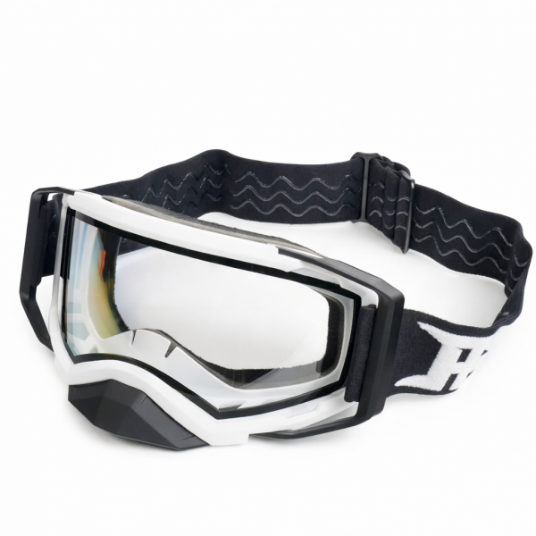 Очки  с аутригерами RSX BLIZZARD WINTER двойная прозрачная линза (Черный/Белый)