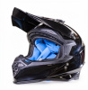 Шлем кроссовый ROCKOT RM-217 Dark GL (черный глянцевый однотонный) (XS)