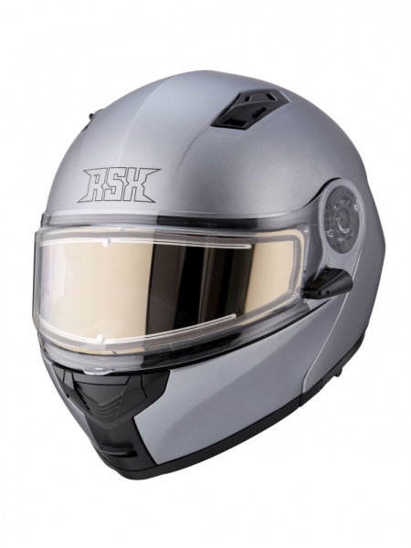 Шлем модуляр RSX Spark (HS159) Winter (желтые очки), серый матовы ((3XL))