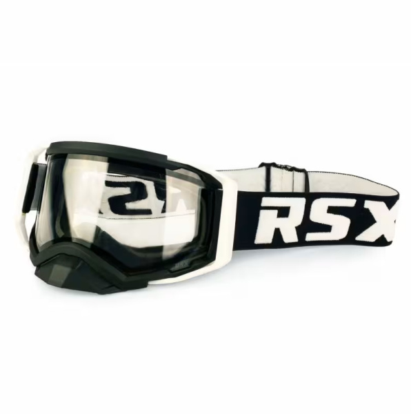 Очки  с аутригерами RSX BLIZZARD WINTER двойная прозрачная линза (Белый/Черный)