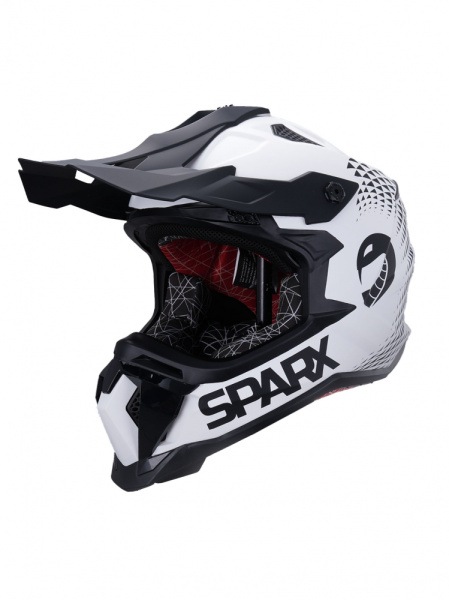 Шлем эндуро SPARX Raptor (JH-601) (бело-черный) (S)