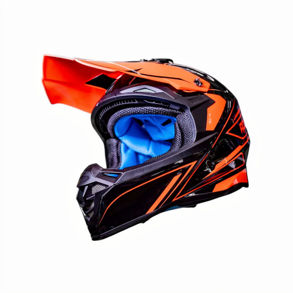 Шлем кроссовый ROCKOT RM-217 Kinetic GL (черный/оранжевый глянцевый) (L)