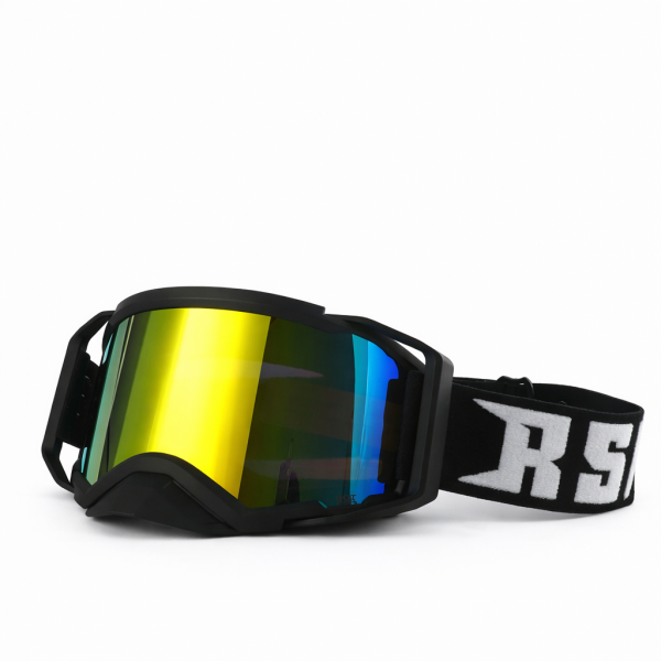 Очки  с аутригерами RSX BLIZZARD WINTER зеркально-желтая линза (Черный)