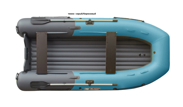 Лодка REEF-400 НД S MAX (т.серый/бирюзовый)