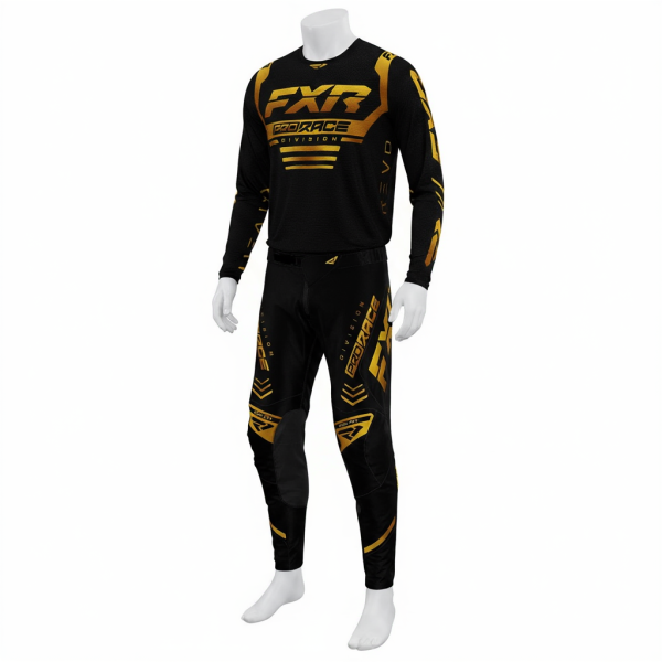 Мотокостюм FXR moto Черный/Золотой (XL)