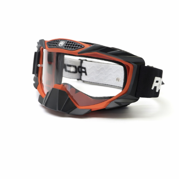 Очки кроссовые ROCKOT RM-337 Anti-Scratch (Красный-черный/Прозрачная)