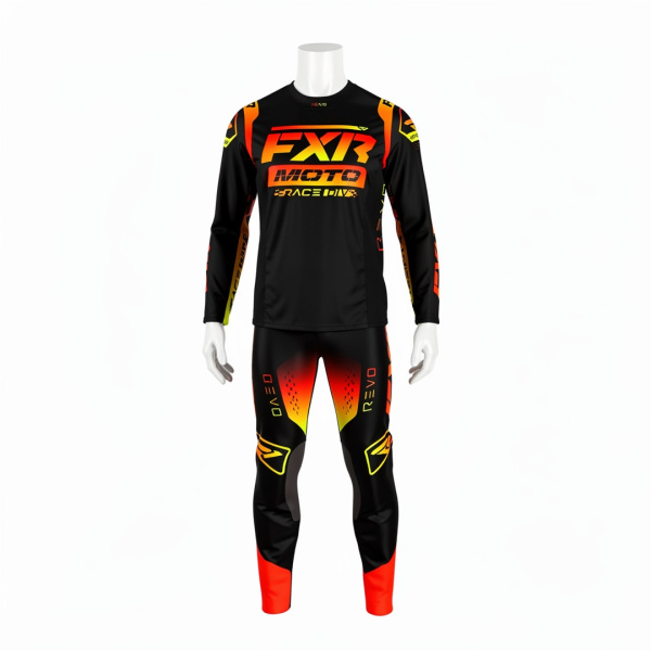 Мотокостюм FXR moto Черный/Красный (L)