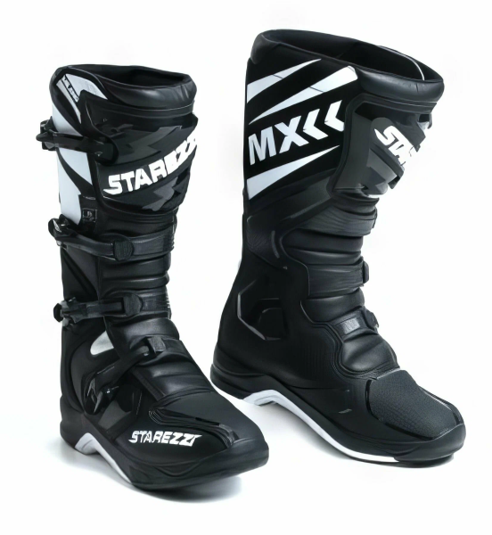Мотоботы STAREZZI MILANO, BLACK/WHITE (40)